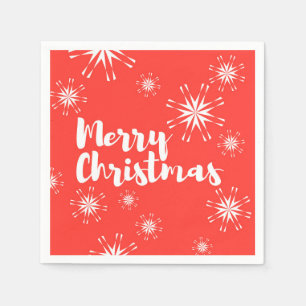 Cheerful, playful design of Merry Christmas Napkins