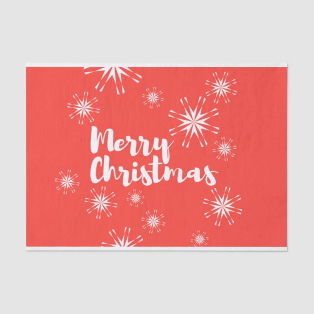Cheerful, playful design of Merry Christmas Tissue Paper (Front)