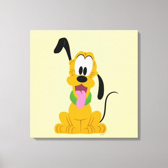 Cheerful Pluto Puppy Graphic Canvas Print (Front)