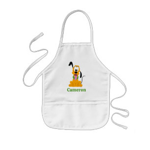 Cheerful Pluto Puppy Graphic Kids' Apron