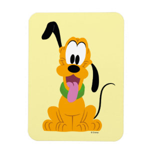 Cheerful Pluto Puppy Graphic Magnet