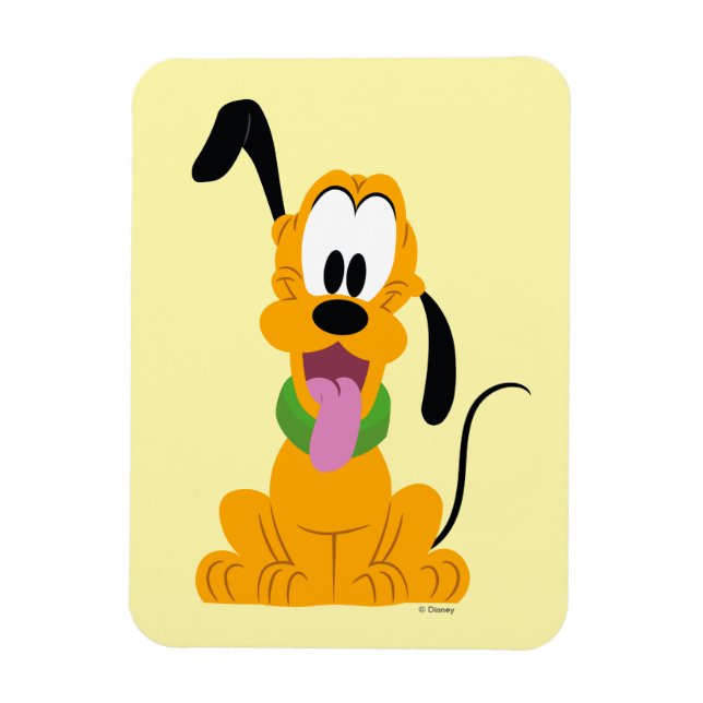 Cheerful Pluto Puppy Graphic Magnet (Vertical)