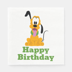 Cheerful Pluto Puppy Graphic Napkins