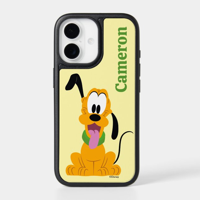 Cheerful Pluto Puppy Graphic Otterbox iPhone Case (Back)