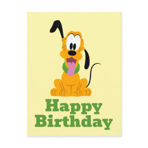 Cheerful Pluto Puppy Graphic Postcard