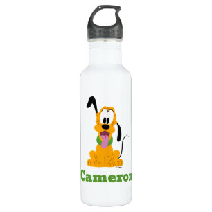 Cheerful Pluto Puppy Graphic Stainless Steel Water Bottle