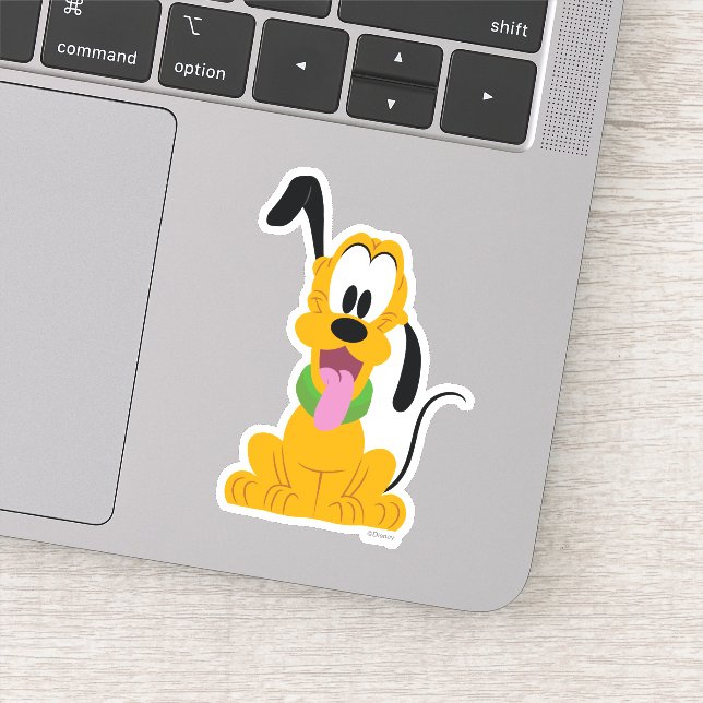 Cheerful Pluto Puppy Graphic Sticker (Detail)
