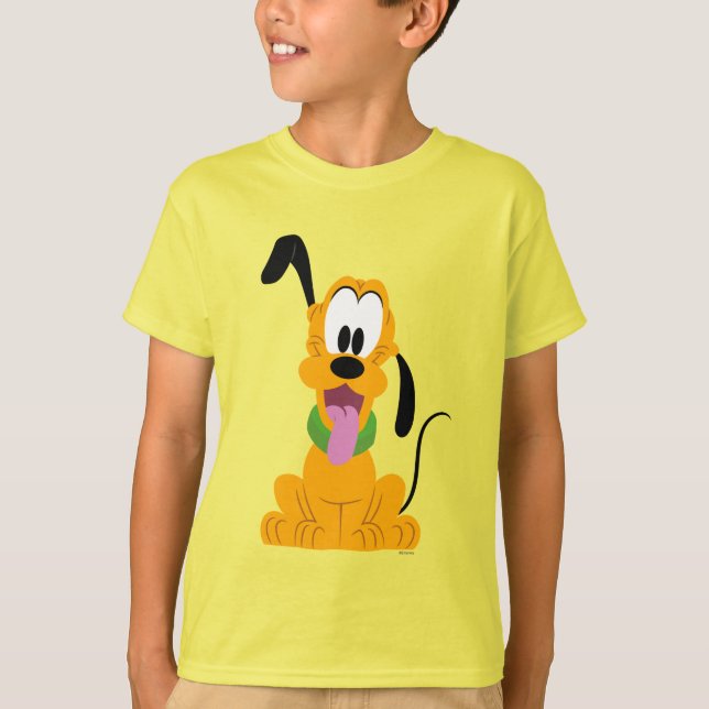 Cheerful Pluto Puppy Graphic T-Shirt (Front)