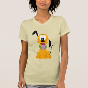 Cheerful Pluto Puppy Graphic T-Shirt