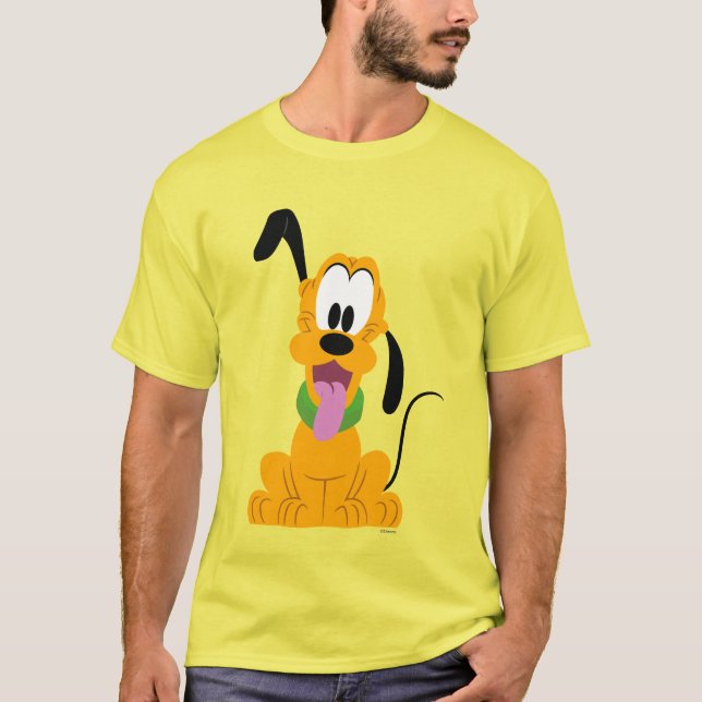 Cheerful Pluto Puppy Graphic T-Shirt (Front)