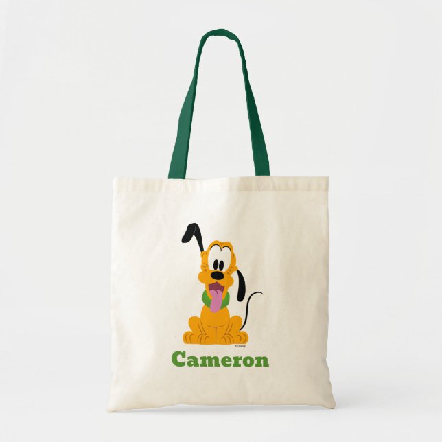 Cheerful Pluto Puppy Graphic Tote Bag (Front)