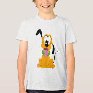 Cheerful Pluto Puppy Graphic Tri-Blend Shirt