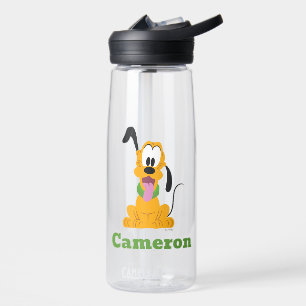 Cheerful Pluto Puppy Graphic Water Bottle