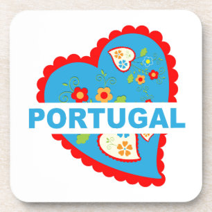 Cheerful Portuguese heart Beverage Coaster