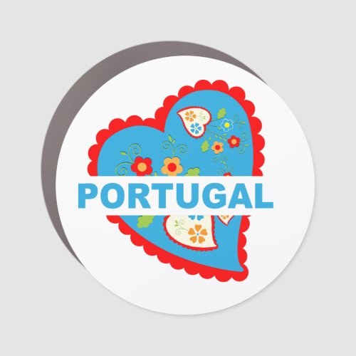 Cheerful Portuguese heart Car Magnet