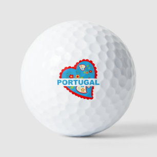Cheerful Portuguese heart Golf Balls