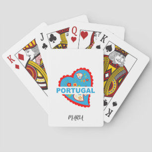 Cheerful Portuguese heart Poker Cards