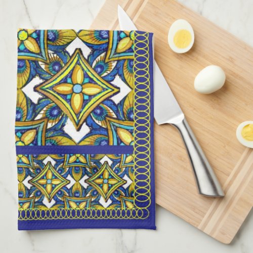 Cheerful Pottery Pattern Towel