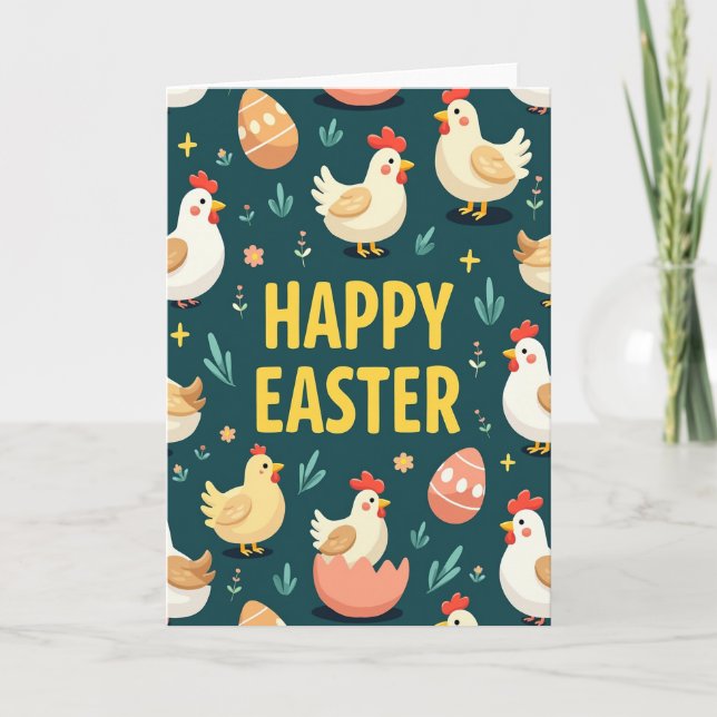 Cheerful Poultry Springtime Card (Front)