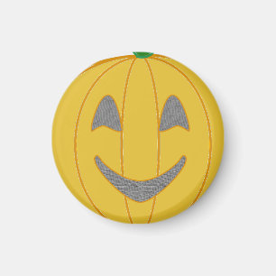 Cheerful Pumpkin Costume Design Halloween Orange Magnet
