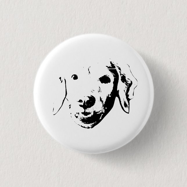 Cheerful Pup Badge Button (Front)