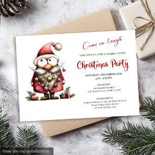 Cheerful Quirky Santa Modern Christmas Party Card