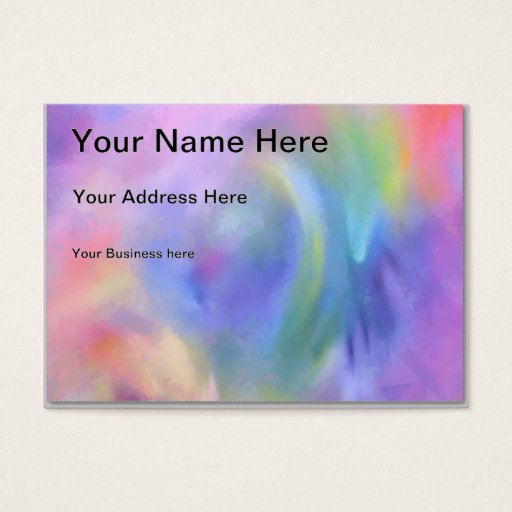 Customizable Cheerful Rainbow Blend Abstract Business Card Template