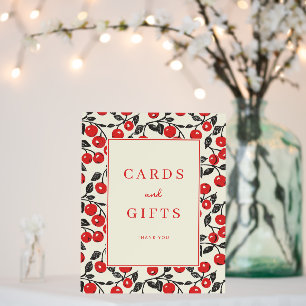 Cheerful Red Cherry Illustration Foam Board