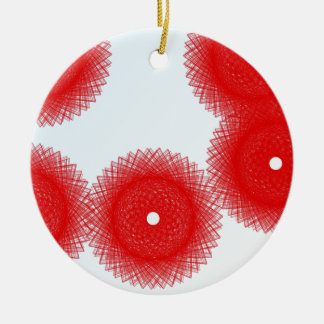 cheerful red color ceramic ornament
