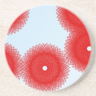 cheerful red color drink coaster