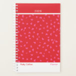 Cheerful Red Floral Modern Planner<br><div class="desc">Brighten your year with this cheerful red floral cover featuring scattered pink blossoms and a clean, modern layout. The vibrant color palette adds energy while the simple structure keeps it polished and easy on the eyes. A stylish choice for staying organized with a touch of playful elegance all year long....</div>