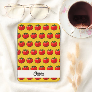 Cheerful Red Tomato Floral-Style Pattern Kindle Cover
