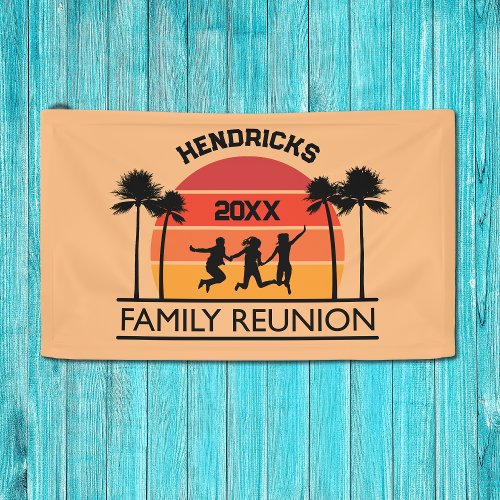 Cheerful, retro Family Reunion welcome banner
