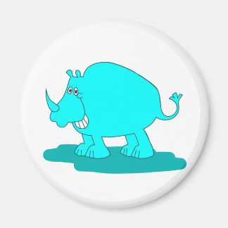 Cheerful Rhino Magnet