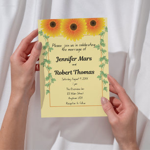 Cheerful Rising Sunflower Invitation