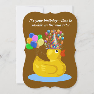 Cheerful Rubber Duck Fun and Quirky birthday card