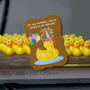 Duckling Birthday Card. Funny Duck Card. Card With A Duckling - View #2