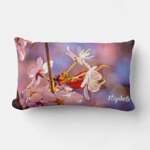 Cheerful Sakura Flowers Lumbar Pillow