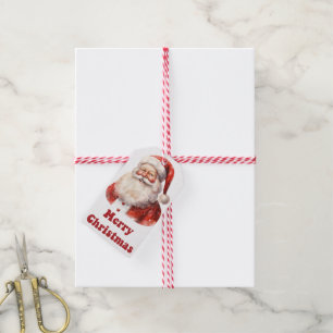 Cheerful Santa Christmas gift tag