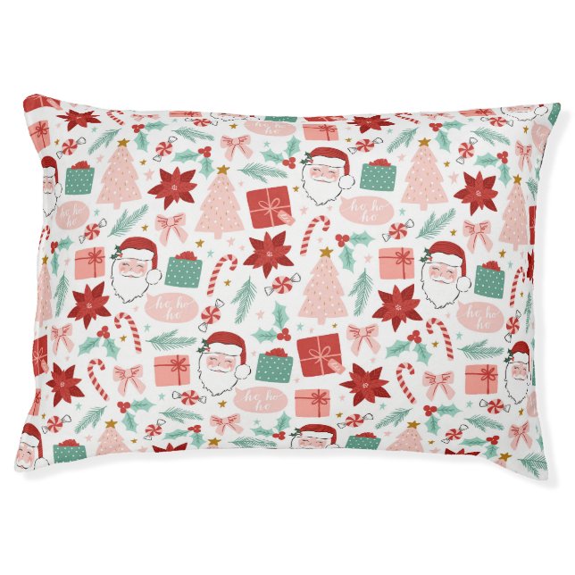 Cheerful Santa Christmas Pet Bed (Front)
