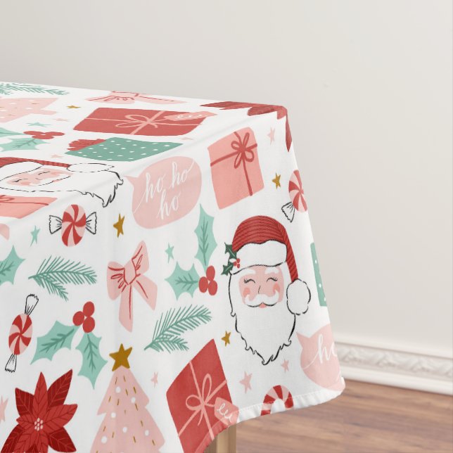 Cheerful Santa Christmas Tablecloth (In Situ)