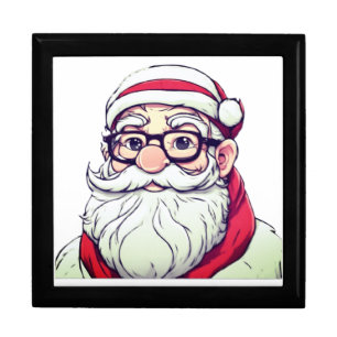 Cheerful Santa-claus character Gift Box