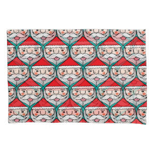 Cheerful Santa Claus Christmas Pattern Pillow Case