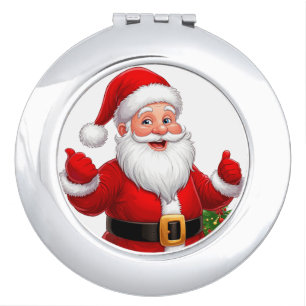 Cheerful Santa Claus Compact Mirror