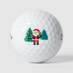 Cheerful Santa Claus Golf Balls