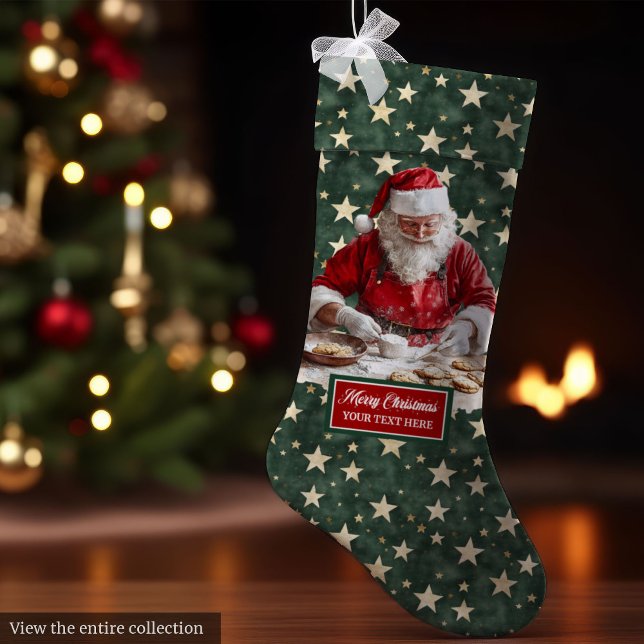 Cheerful Santa Claus Holiday Stocking Personalized (Cheerful Santa Claus Holiday Stocking Personalized for You)