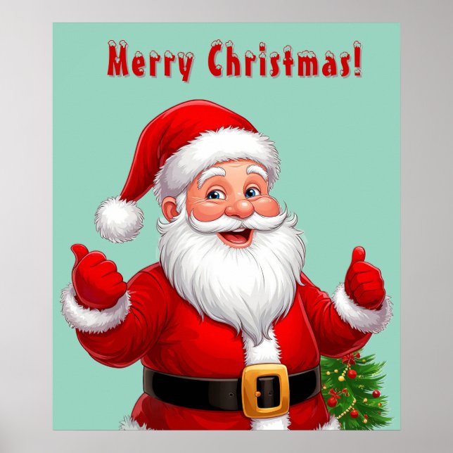 Cheerful Santa Claus Poster (Front)