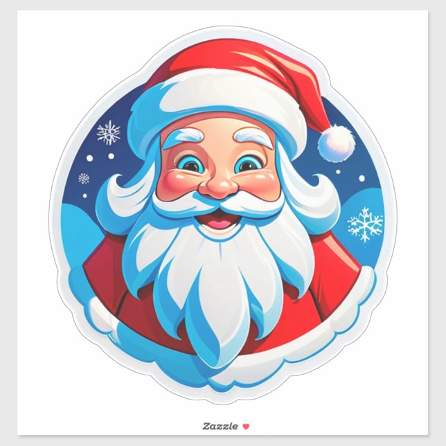 Cheerful Santa Claus Sticker (Sheet)