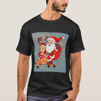 Cheerful Santa Claus T-Shirt – Perfect Christmas G