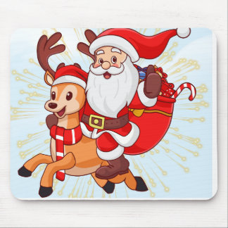 Cheerful Santa Claus T-Shirt – Perfect Christmas G Mouse Pad